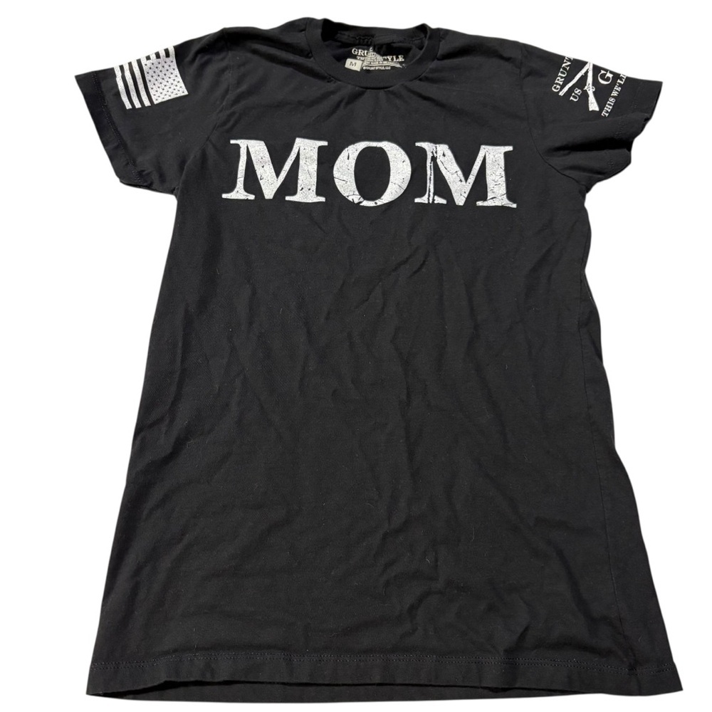 Grunt Style Mom Graphic T Shirt Womens Medium Black Short Sleeve Cotton Tee
